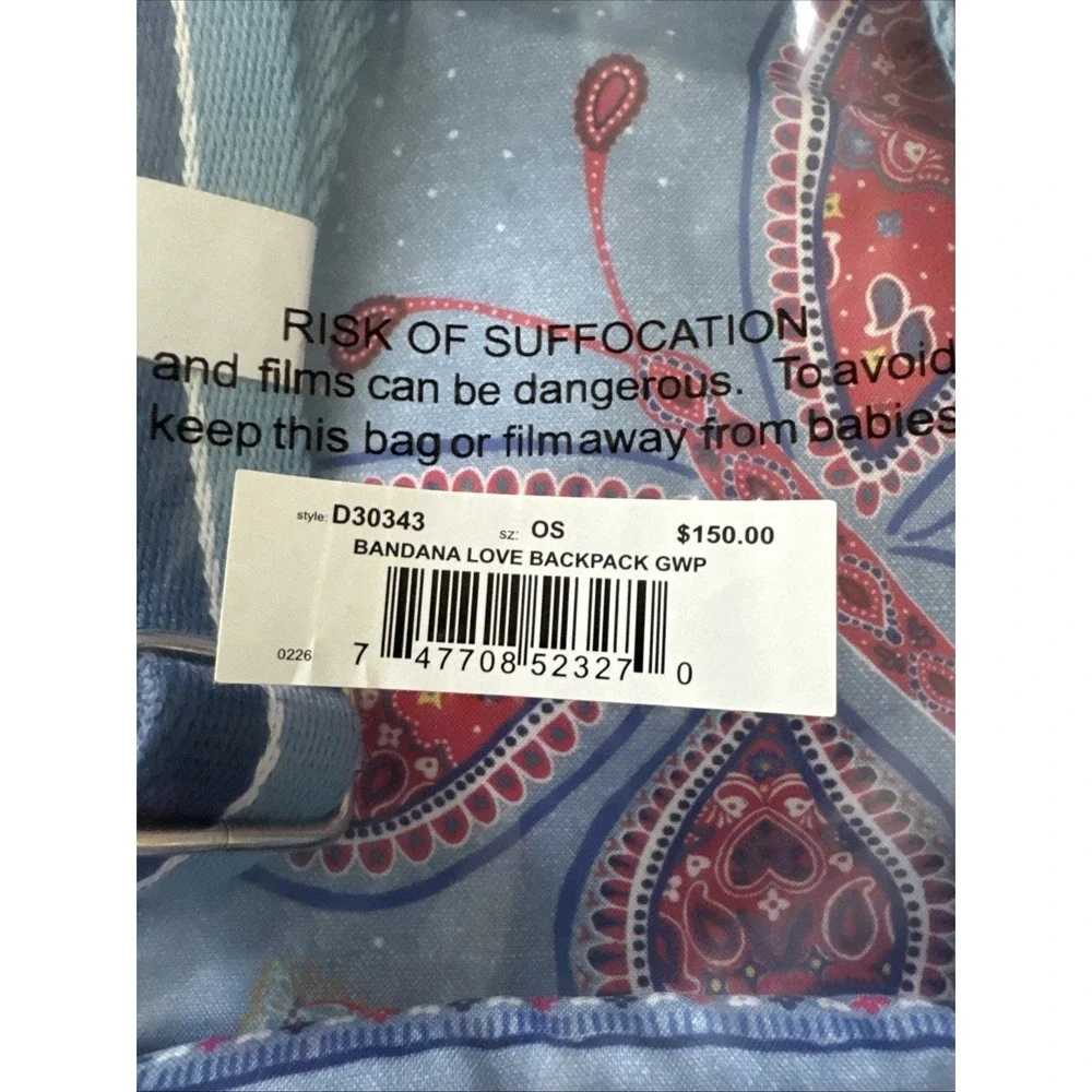 Brighton Blue Bandana Love Print Backpack NWT with Tags